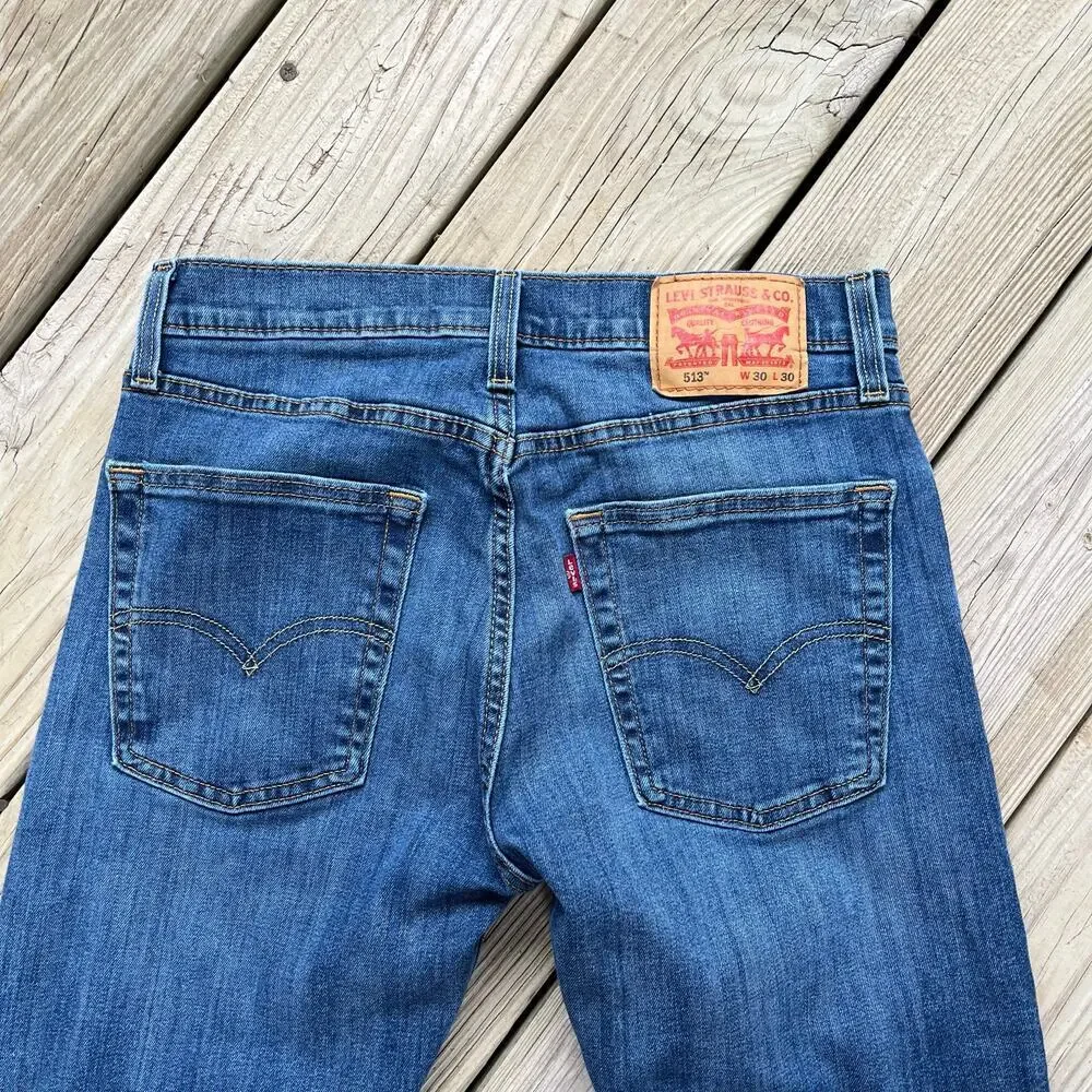 Levi's Men's 513 Jeans Medium Wash Size 30 X 30